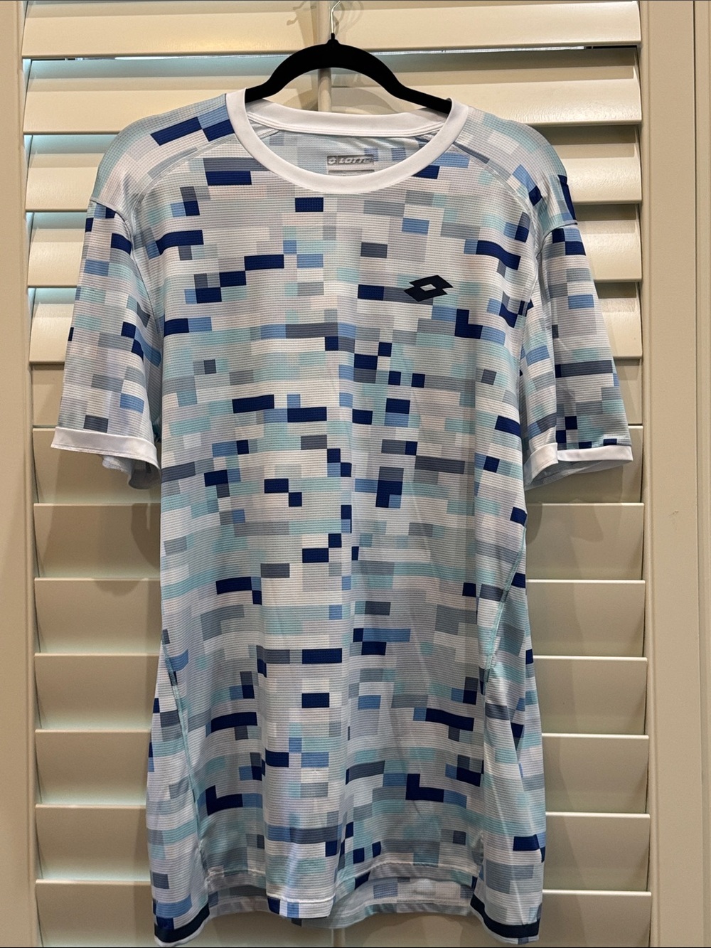 Lotto Light Blue Pixel Print Short Sleeve Tee